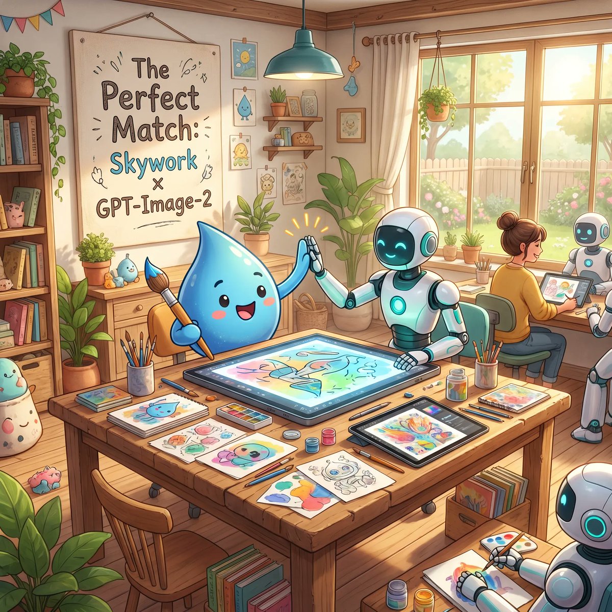 Cozy AI Art Studio Collaboration
