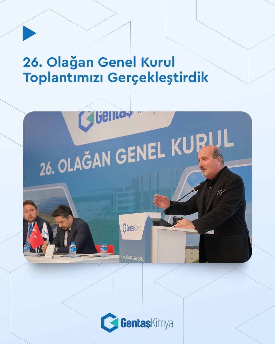 gentaskimya's tweet photo. Gentaş Kimya, 26. Olağan Genel Kurulumuzu gerçekleştirdik.
Şirketimizin gelecek dönem hedefleri, stratejik yol haritası ve sürdürülebilir büyüme vizyonu doğrultusunda; kurumsal gelişimimizi destekleyecek adımları değerlendirdik.

#GentaşKimya https://t.co/3XMMC7YJNF