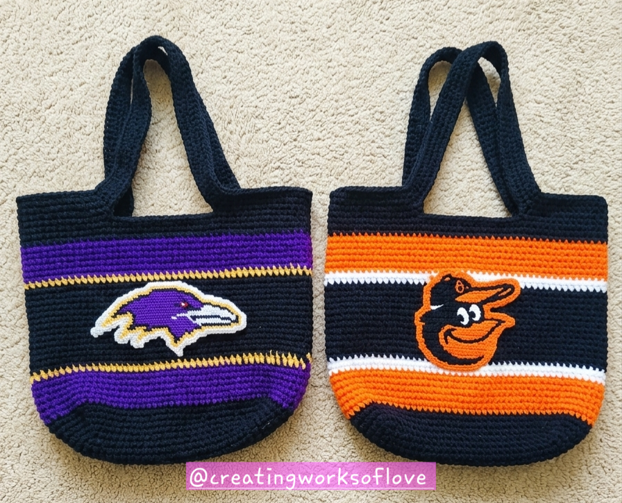 JenniferMacEwe1's tweet photo. Crochet tote bags #crochet #crochettotebag #baltimoreravens ##baltimoreorioles https://t.co/WHLLKfvGhw