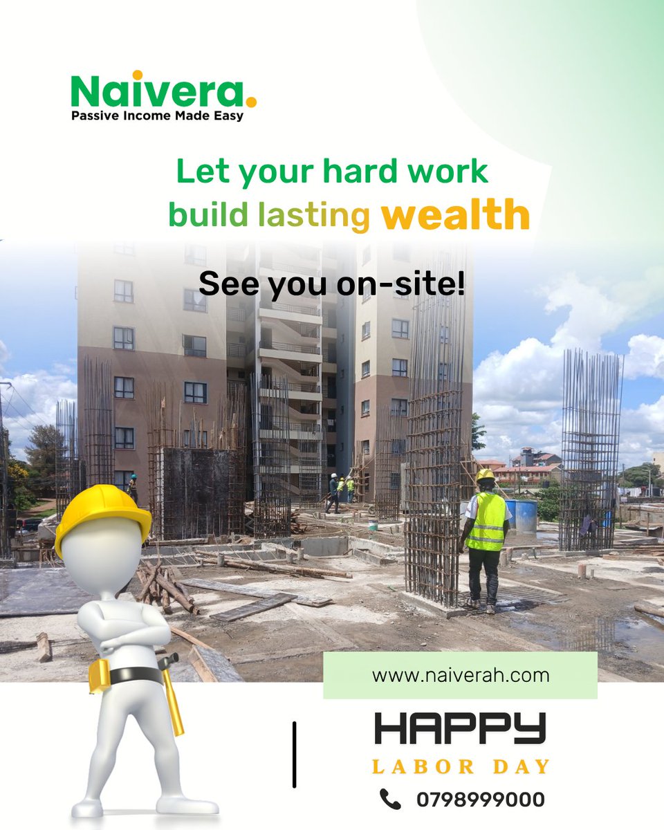 Celebrate Labour Day by investing in your future! Join us tomorrow at Membley Star Phase 2 to see our project progress. Let your hard work build lasting wealth. See you on-site!

To book your visit, call us on 0798999000. Happy Labour Day!