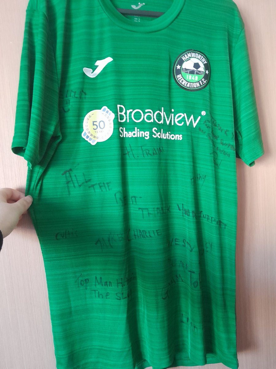 thehtrain1's tweet photo. A massive thank you Hamworthy Recreation Reserves and Charlie for doing this and a massive thank you to all the players and staff who signed UTR https://t.co/s9qzlh8BNr
