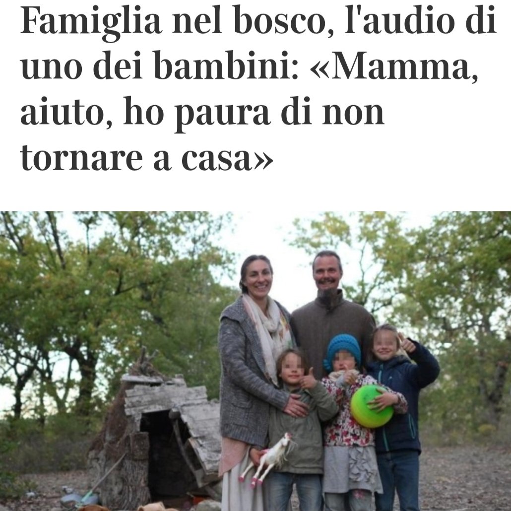 Dopo aver ascoltato le urla strazianti di un bambino che cerca la mamma nella notte e non glielo lasciano abbracciare, come si può chiamare quell'inferno "casa di accoglienza"? 
Quale madre non sarebbe ostativa? Io sarei una belva.
#famiglianelbosco #Vasto #Palmoli #Trevallion
