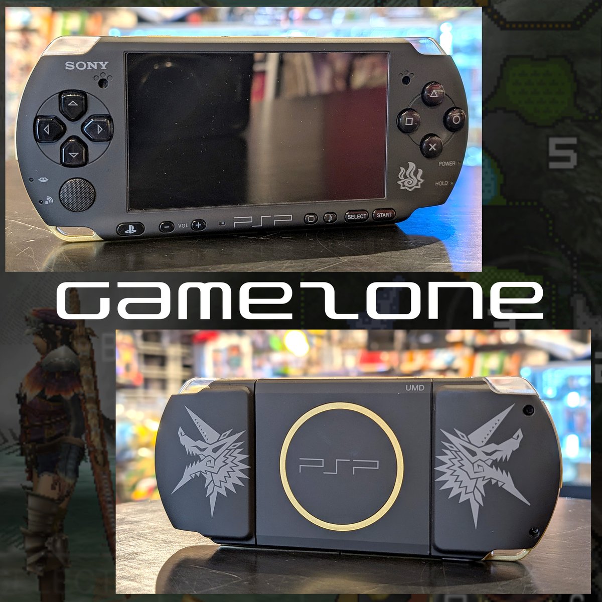 TheGameZoneGZ's tweet image. TJI! Monster Hunter themed PSP import just landed.

#PSP #MonsterHunter #RetroGaming #TheGameZone #HillsdaleNJ