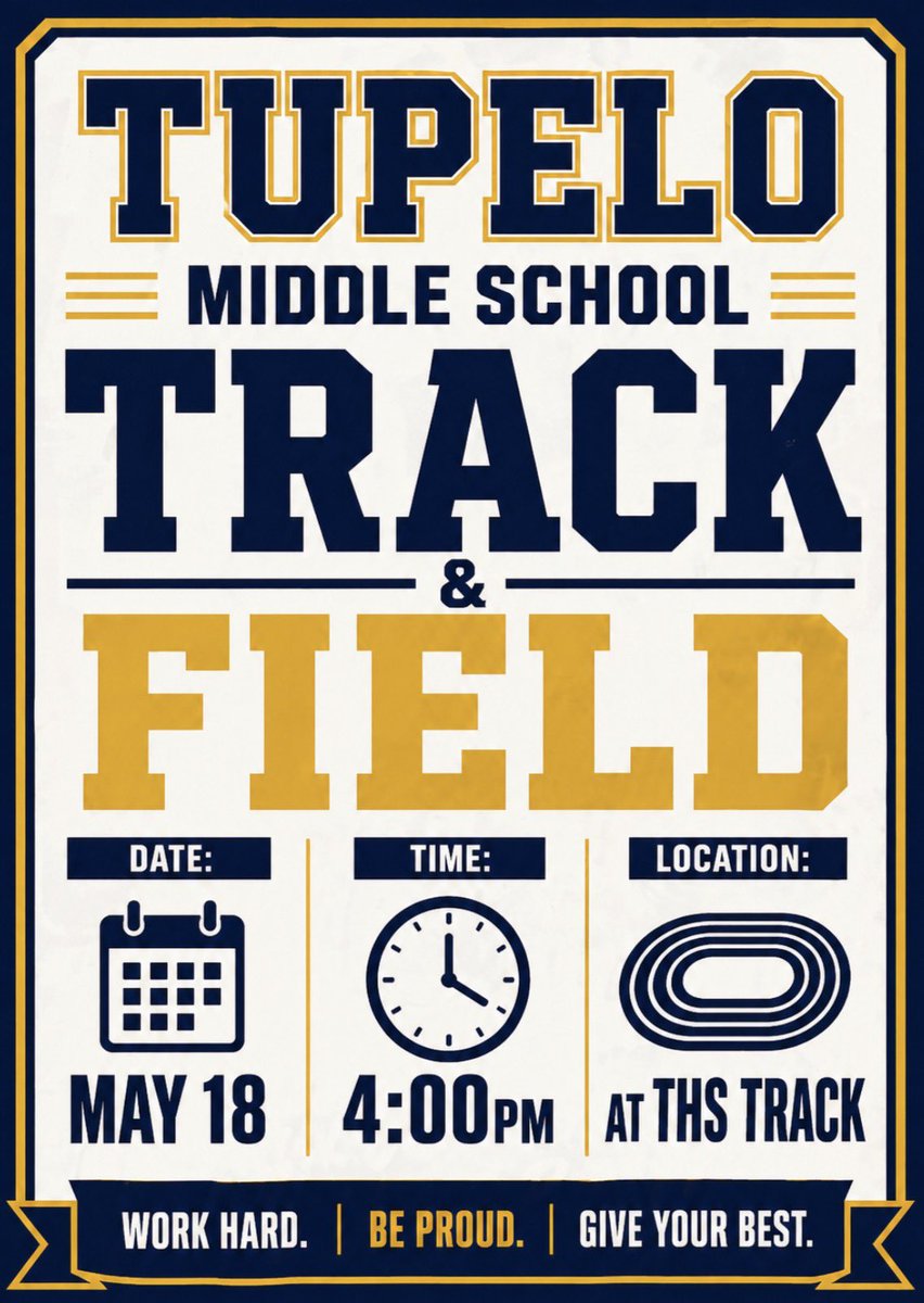 TupeloMiddle's tweet photo. TMS Track &amp; Field Tryouts! https://t.co/b9CyUSYRIN