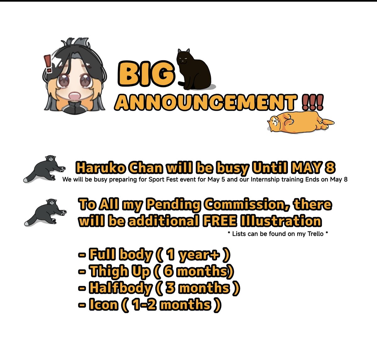 Harukochan_artz's tweet image. 🌷✨ — BIG ANNOUNCEMENT :; 🌷✨
Please read first carefully — ✧ 

- You can check Trello on my Bio
- You may Hate me or you can Understand me ;_ _)"
   (if you do hate me, please make your words less hurtful, I cry easily ...sorry )
- You can also ask questions ;^^)&amp;gt;

#artist