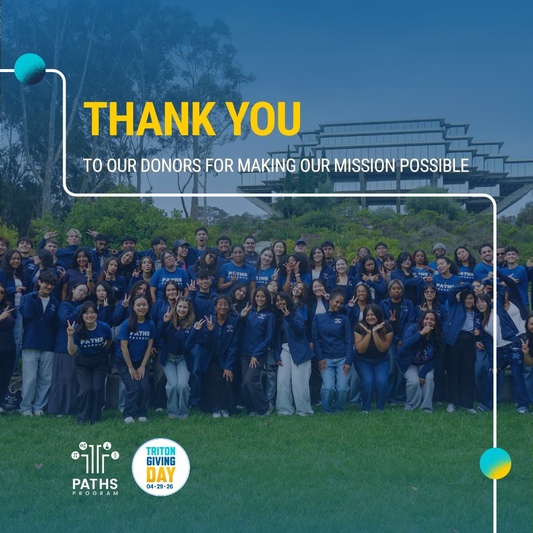 PATHSUCSD's tweet photo. We are so grateful for your support during Triton Giving Day!

We reached a total of $27,623 that will support our scholars as they pursue education at UCSD!

If you or someone you know is still interested in contributing, donations can still be made through the link in our bio. https://t.co/Wvz2970NpZ