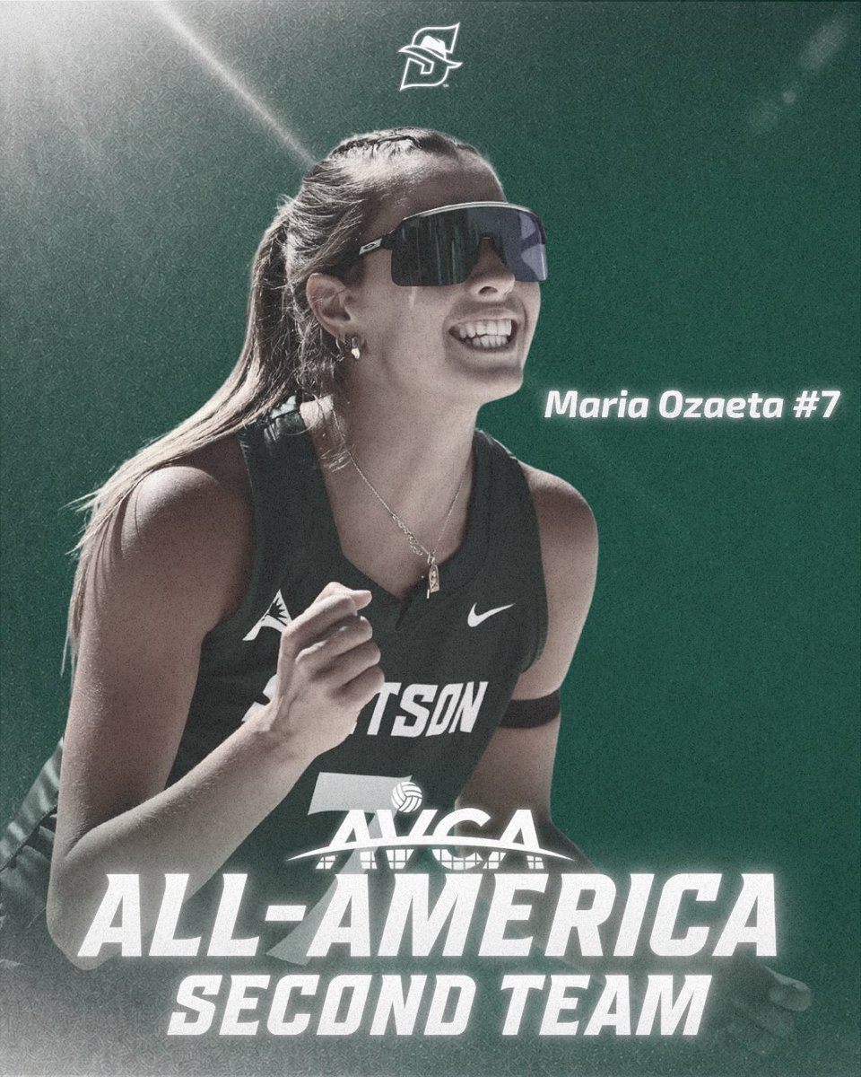StetsonBeach's tweet image. 𝙁𝙧𝙤𝙢 𝙎𝙥𝙖𝙞𝙣 𝙩𝙤 𝙩𝙝𝙚 𝘼𝙡𝙡-𝘼𝙢𝙚𝙧𝙞𝙘𝙖 𝙨𝙩𝙖𝙜𝙚 🇪🇸✨🇺🇸

Maria Ozaeta &amp;amp; Marta Carro — AVCA All-America Second Team

#GoHatters | #SandyHats | @StetsonHatters