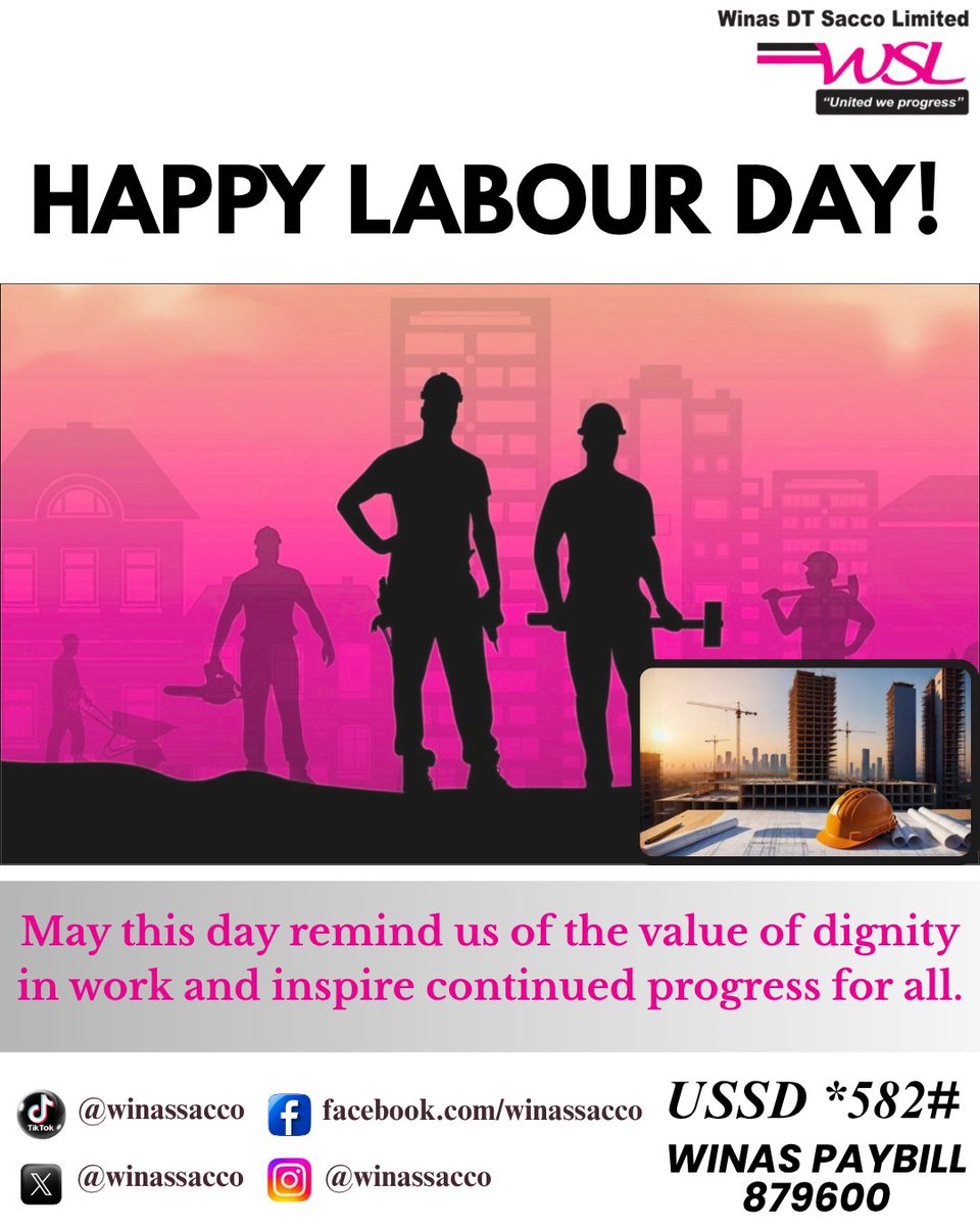 Winassacco's tweet photo. 💪🌾 Happy Labour Day 2026! 🌾💪

Your hard work builds our nation, and with WINAS Mobile App &amp; *USSD 582#, your money works just as hard. 

Access funds, save, and grow anytime, anywhere.

#LabourDay2026 #WINASFamily #USSD582 #MobileBanking #TogetherWeGrow https://t.co/2xyHSM3pcK