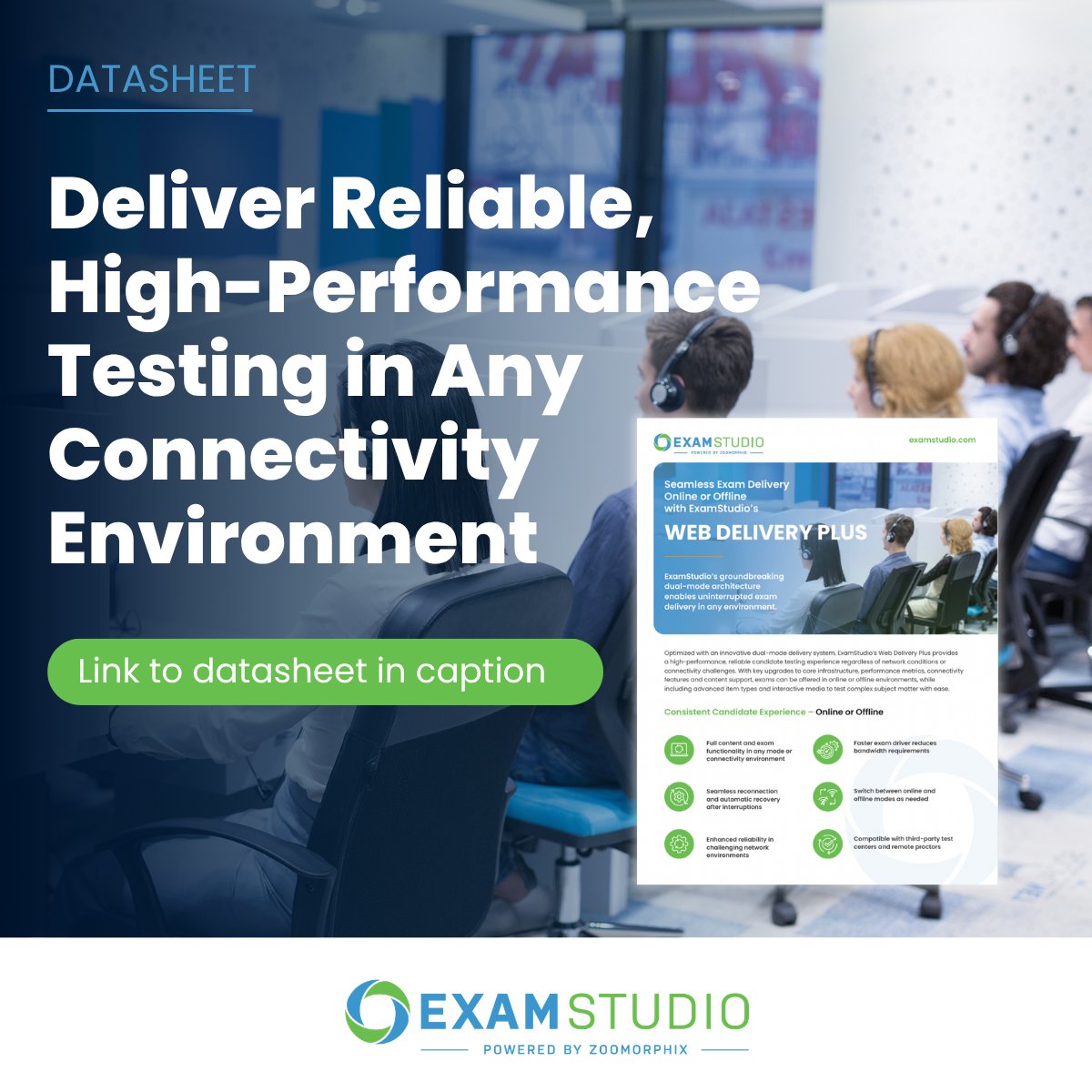 ExamStudio’s #WebDeliveryPlus delivers high-performance testing w/:
✅ Dual-mode online/offline delivery
✅ Optimized performance in low bandwidth
✅ Advanced item types/media
✅ Performance metrics
✅ Enhanced infrastructure &amp; reliability
Learn more:examstudio.com/resource/exams…