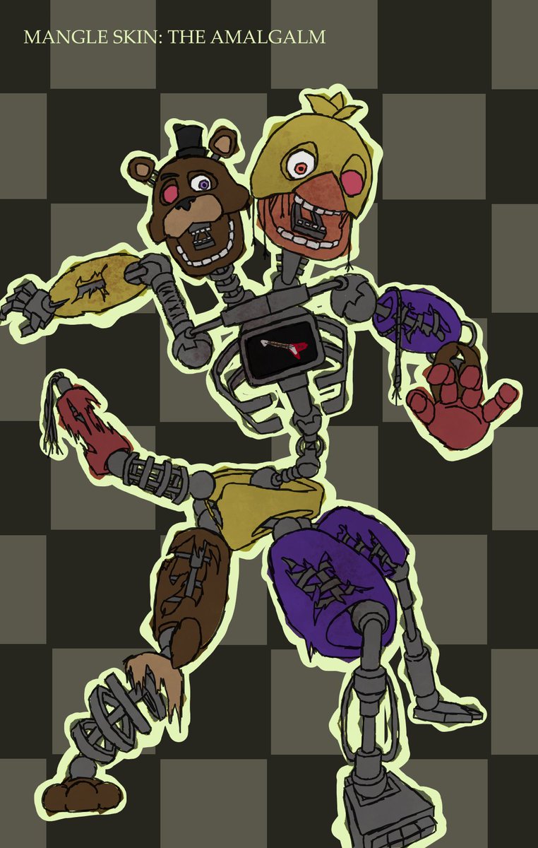 pepepixelon's tweet photo. "The Amalgalm" concept skin for Mangle in Bite by Night #bitebynight #fnaf #fanart #roblox https://t.co/oudjwRZrZY