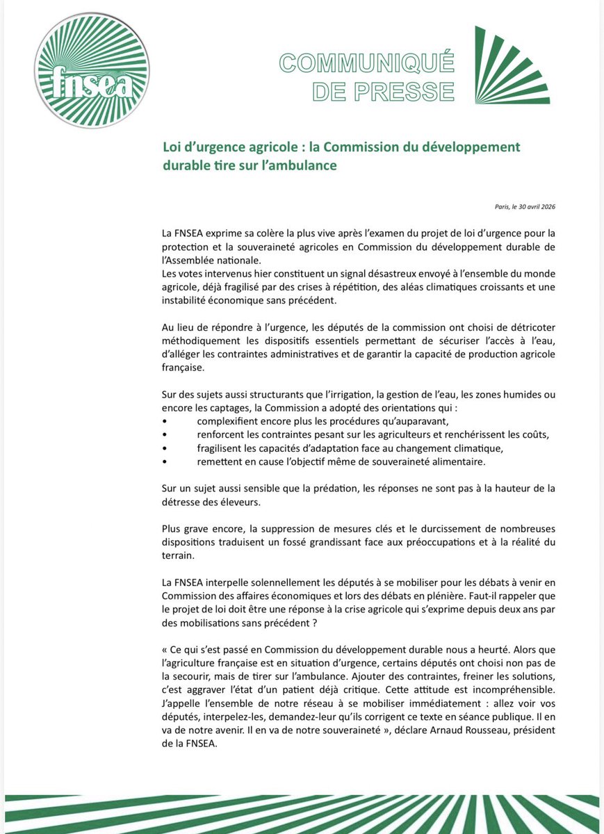 La FNSEA tweet media