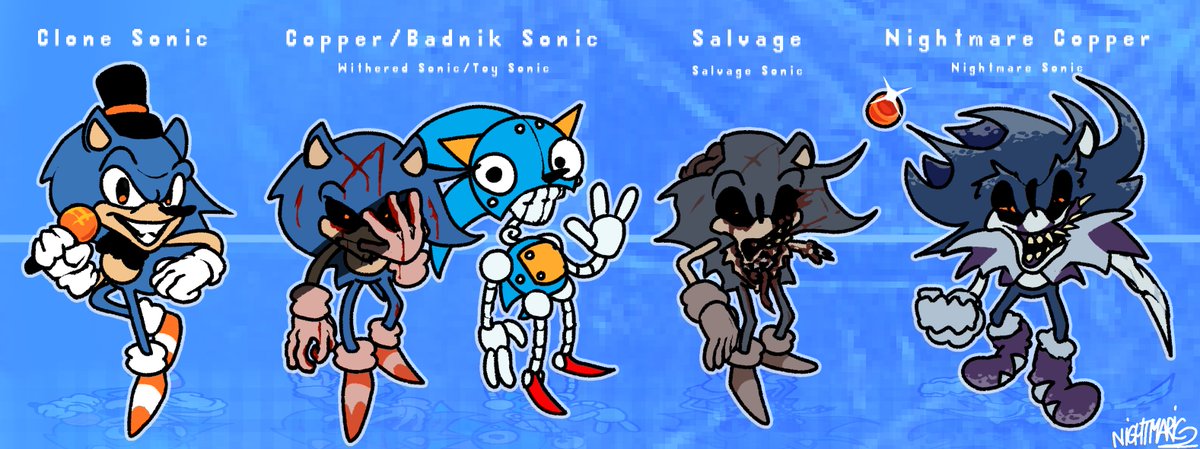 Lopunnyfan's tweet image. Fnas - Five Nights At Sonic's
Stylised Clone Sonic line 
With Toy Sonic too
Repost
#FNAF #fnaffanart