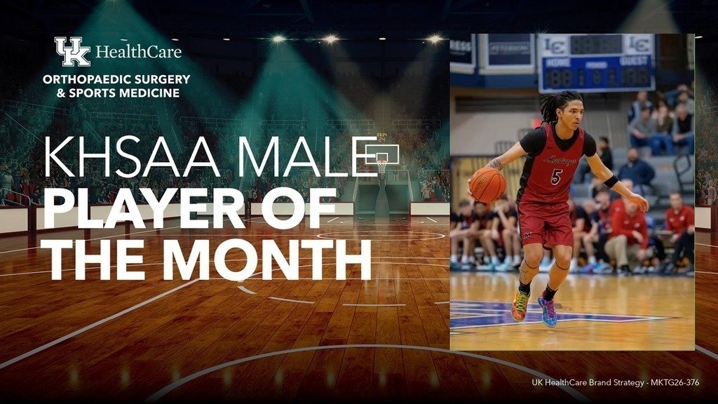 McCrackenCounty's tweet photo. Big congratulations to MCHS’s own Miles Woodfork, named the UK HealthCare Orthopaedic Surgery &amp; Sports Medicine Male Player of the Month for April! 🏀 His talent, work ethic, and leadership continue to set the standard.  Way to go, Miles! https://t.co/NY8sYo8Jms