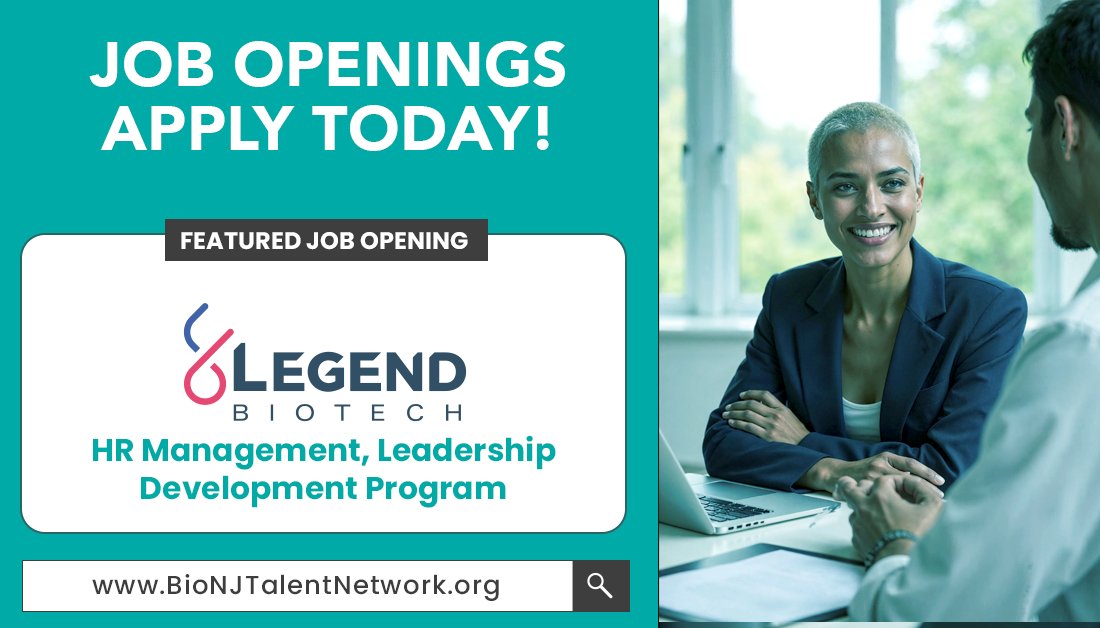 BioNJ_Org's tweet image. JOB ALERT: Legend Biotech is #hiring an HR Management, Leadership Development Program! Visit #BioNJ’s Career Portal and #apply today! Check back often as new jobs are posted daily. 
Apply: ow.ly/NwtT50YOGBo
#NJJobs #career #resume #lifesciencejobs #jobalert #njjobs