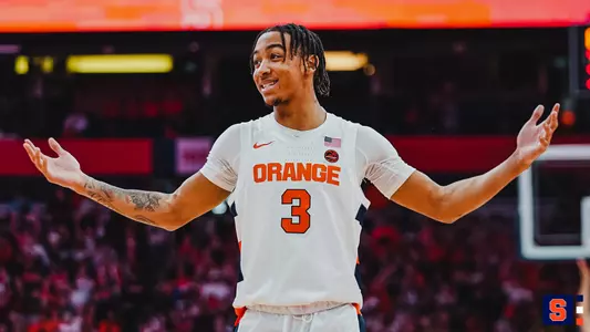 CuseSports44's tweet photo. Dream (but actually real) talk: Judah Mintz should petition to get another year of college eligibility. He is only 22 years old. Never played a NBA game (only G league) and would be the age of a 5th year senior right now. @Jmintz10 

He would crush it for NIL earnings. https://t.co/f2PmW9IRnE