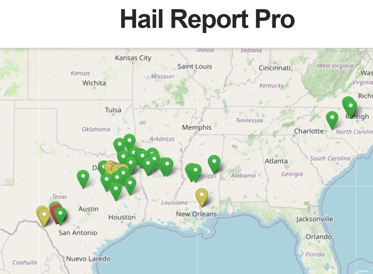 PDRintel's tweet photo. Wednesday April 29th 2026 - 60 hail storms in 6 states (MS, TX, AR, LA, OK, NC) - https://t.co/fde7cmKsyS + Hail Maps ~ Checkout https://t.co/VHx2Vty1Gq https://t.co/0sxiAa0YMX