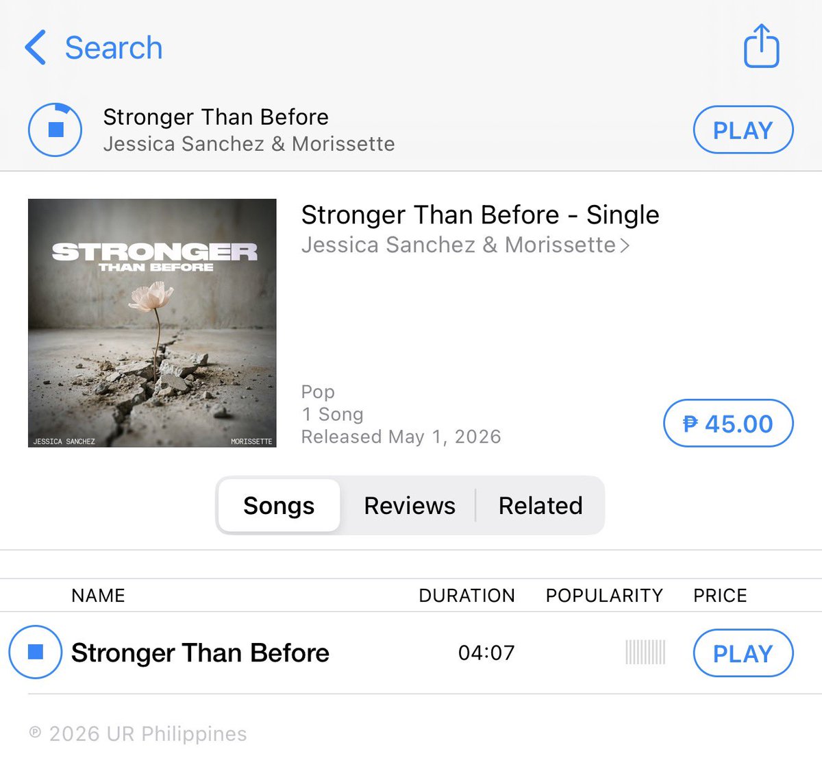 STRONGER by <a href="/JessicaESanchez/">Jessica Sanchez</a> &amp; <a href="/itsMorissette/">Morissette</a> is out now y'all!! We're not ready for this joint slay 😩👏🏻