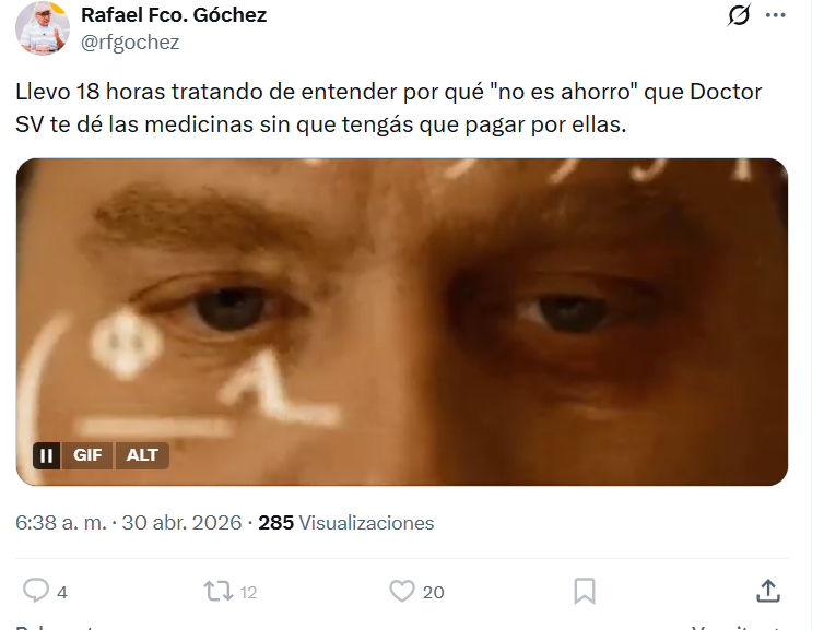 Sabemos que Góchez es cachiporra del gobierno, por eso no le preocupa ser deshonesto al no cuestionar lo que hay detrás de #DoctorSV. 

Vamos a ver la trampa que tiene esta política de humo vendida como mejora en la salud.