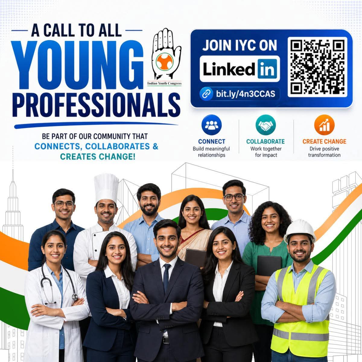 NIGAMBHANDARI1's tweet photo. Are you a professional on LinkedIn?
Then it’s time to stand for something bigger. India needs leaders, not just profiles.
Join Indian Youth Congress on LinkedIn and be a flag bearer of change. 🇮🇳
Scan the QR or click👇
https://t.co/uiUBZOaIRd
#ProfessionalsForChange https://t.co/To3xE5EIc5