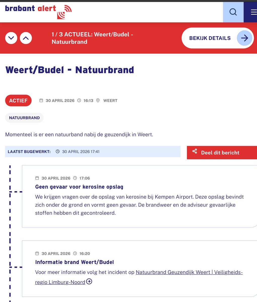 yellow_flame's tweet photo. Inmiddels ook #GRIP3 in gemeente Cranendonck (Budel), regio Zuidoost Brabant.
Berichtgeving via https://t.co/9QPtksFMnw en https://t.co/Itl0ha7Y1X (o.a. antwoorden op veelgestelde vragen)
Info alarmering @p2kflex https://t.co/WMOmYavOHz