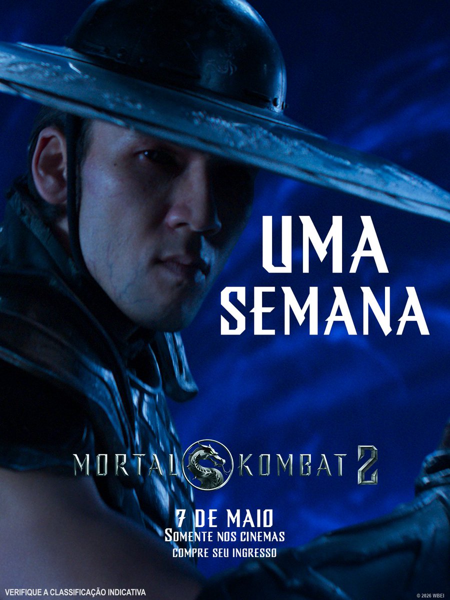Faltam apenas 7 DIAS para o destino dos reinos ser decidido na tela grande!💥

#MortalKombat2Filme – 7 de maio, somente nos cinemas. Garanta seu ingresso no link mortalkombat2filme.com.br