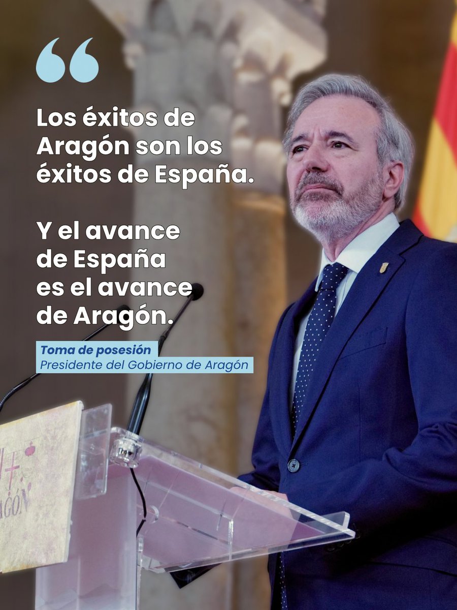 Jorge_Azcon's tweet photo. Los éxitos de Aragón son los éxitos de España.

Y el avance de España es el avance de Aragón.

#TomaDePosesiónAragón https://t.co/3AAp3UVd3G