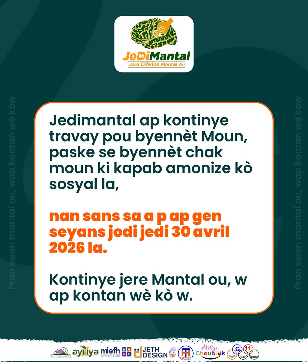 Fondasyon Mantal Ayiti (Jedimantal). tweet media