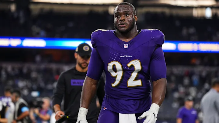 koestreicher34's tweet photo. Ravens updated defensive line room
- Nnamdi Madubuike (*)
- Travis Jones
- Calais Campbell
- Aeneas Peebles
- John Jenkins
- Broderick Washington
- C.J. Okoye
- Rayshaun Benny https://t.co/nDnUn5VjNr