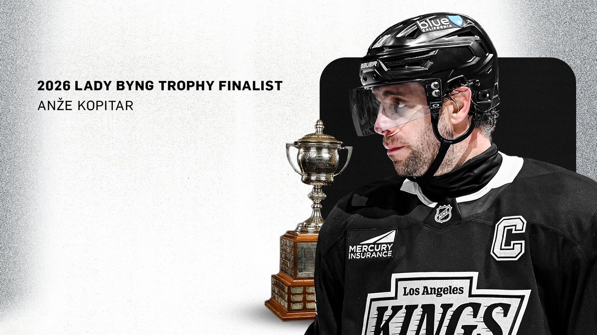 The <a href="/NHL/">NHL</a> has announced that Anze Kopitar is one of three finalists for the Lady Byng Memorial Trophy for the 2025-26 season.

📰: bit.ly/48zcgAR