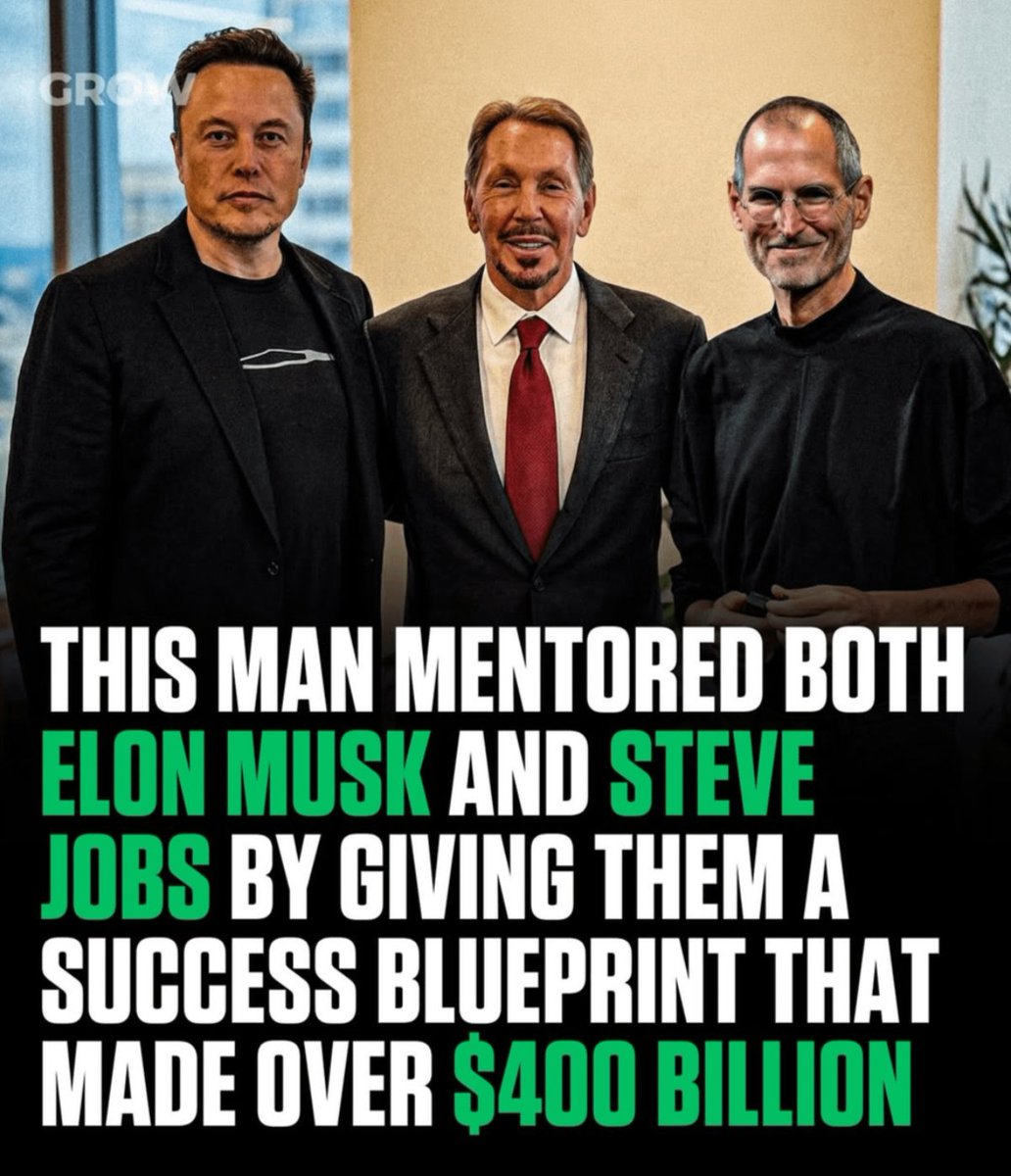 entreprneursonx's tweet photo. This man mentored both Elon Musk and Steve Jobs by giving them a Success Blueprint that made over $400 Billion (THREAD): https://t.co/iMW4UsNsuO