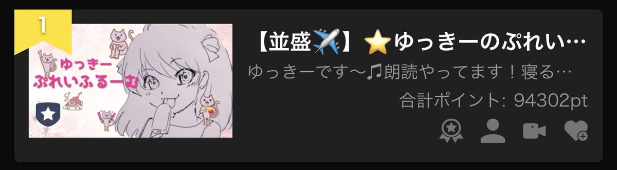 ゆっきーです！
旅ラン②1位のトロフィー🏆🥇✨
ゲットさせてくれてありがとうだよ〜！
さらにブロック1位の席にまで座らせてくれて
ありがとうだよ〜！！きれいな景色〜✨

すっごい瞬間のスクショ！うまく撮れたよ！
じゃーん！！

今夜もありがとう♫
ゆっくりねんねしてね！
おやすみなさい💤