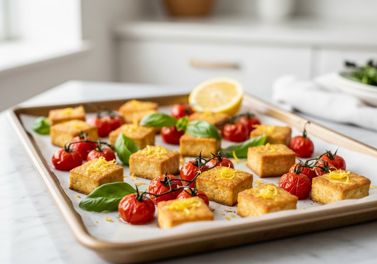 FoodieChefs_wow's tweet image. Mediterranean flavors meet baked tofu for a simple, delicious meal!

Please find detailed recipe in the comments.

#tofu #mediterranean #bakedtofu #easyrecipe #vegetarian #healthyfood