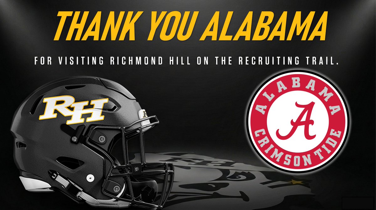 Appreciate <a href="/CoachROwens/">Richard Owens</a> from <a href="/AlabamaFTBL/">Alabama Football</a> for stopping by today to check out our student-athletes.

Thank you for taking the time to visit our program!    

#BTH #RecruitTheHill