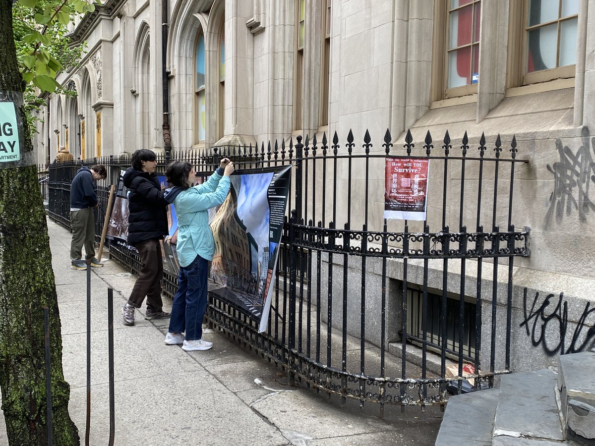 LESPI_nyc's tweet photo. Here are some shots of LESPI's outdoor photo exhibit being installed at The Clemente earlier today. Stop by for the opening ceremony this Saturday May 2, 2-5pm, with remarks at 3pm, on Suffolk St at Rivington. If you can't make it on Saturday the exhibit will be up until June 30. https://t.co/1RyfDTTrTB