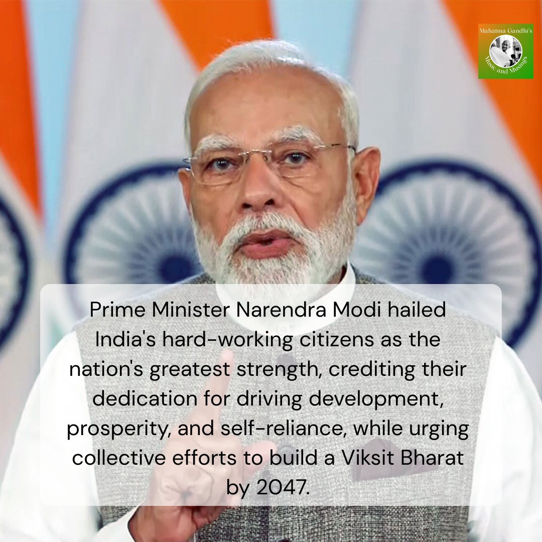 seva_shabari's tweet image. PM Modi Hails Hard-Working Citizens as Nation’s Greatest Strength
Read more at shabariseva.com/.../pm-modi-ha…...
Image source: aninews.in/.../hard-worki…...
#PMModi #NarendraModi #HardWorkingCitizens #NationStrength #IndiaGrowth #NewIndia #ModiSpeech #IndianCitizens #Development #Nation