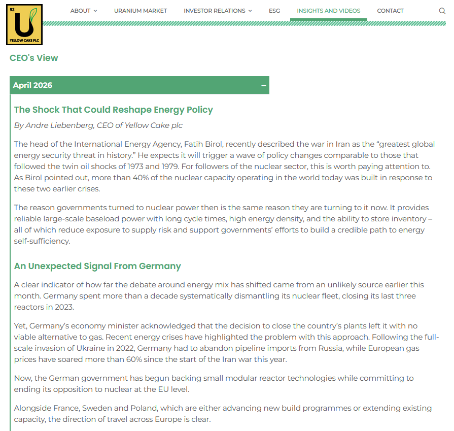 quakes99's tweet photo. ⚡️New CEO Insights from #UK physical #Uranium fund Yellow Cake Plc $YCA 📄⚛️⛏️ #Nuclear #energy's surge after 1973 #oil embargo led to 5-fold rise in #U3O8 prices💲🚀 as supply couldn't respond fast enough to meet soaring #EnergyCrisis demand!↕️🗜️😱🤠🐂🌊🏄https://t.co/cxAPsEQUb4 https://t.co/LwSCMZi3Gs
