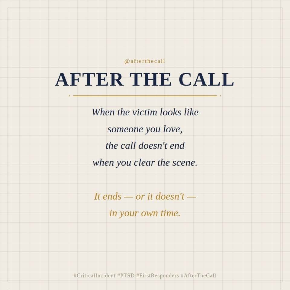 vsavoia's tweet photo. The scene clears. The shift ends. But some calls stay with you.

You don’t have to carry that alone. 

#AfterTheCall #FirstResponders #PTSD https://t.co/ZsgyWXy3do