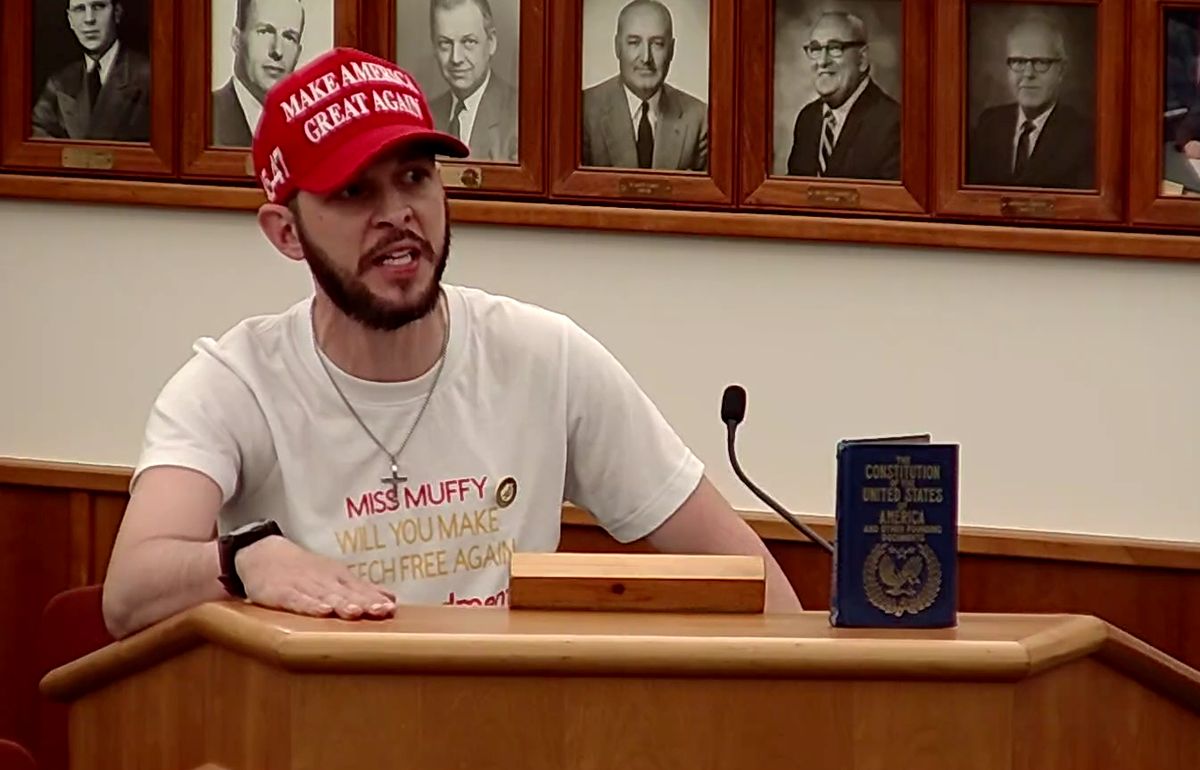 mainemonitor's tweet image. A right-wing activist who goes by the moniker “Corn Pop” won a federal #court ruling that could lead cities, towns and school boards in #Maine to overturn policies banning vulgar or abusive speech at meetings.

themainemonitor.org/corn-pop-could…