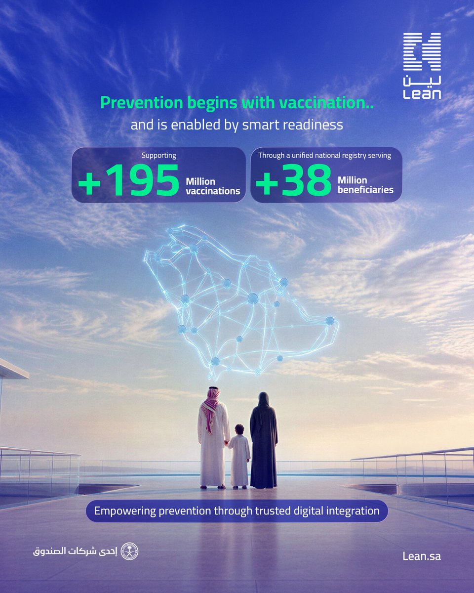 leansaudi's tweet image. At #Lean, we drive smarter prevention to enhance the quality and efficiency of healthcare services.

#WorldImmunizationWeek