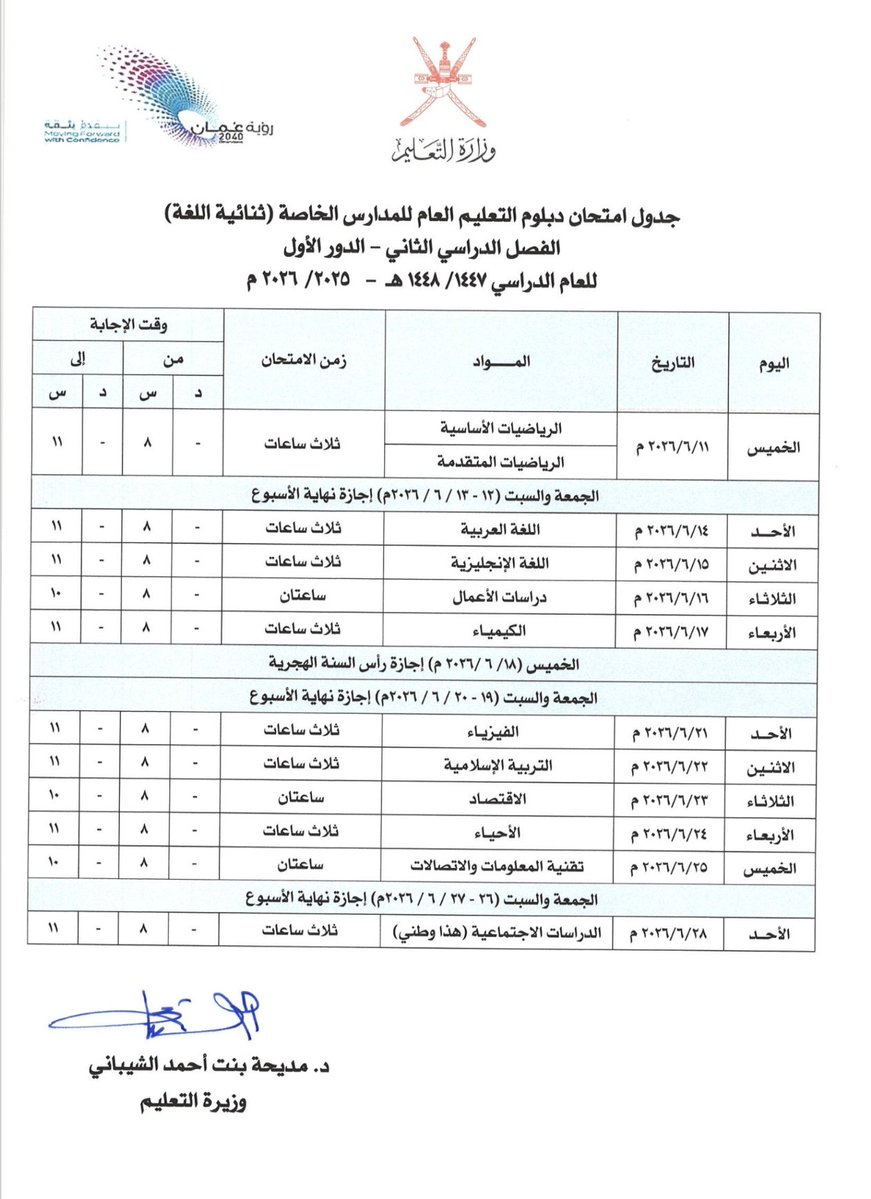 المديرية العامة للتقويم التربوي(GDEE)| سلطنة عُمان tweet media