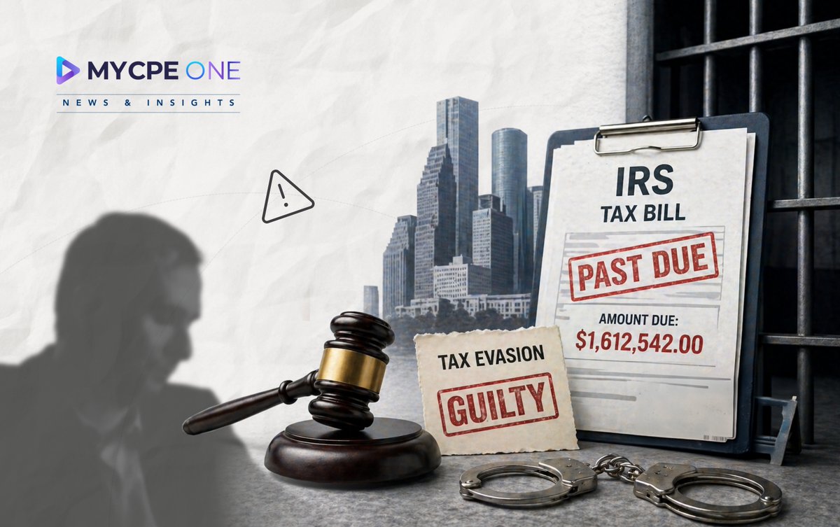 mycpeone's tweet image. In Houston, a former CPA was sentenced to federal prison after failing to remit over $1.6 million in payroll taxes. Not income taxes. Not estimates. Trust fund taxes.
Read more - my-cpe.com/insights/news-……

#MYCPEONE #CPA #TaxCompliance #PayrollTaxes #AccountingInsights #IR