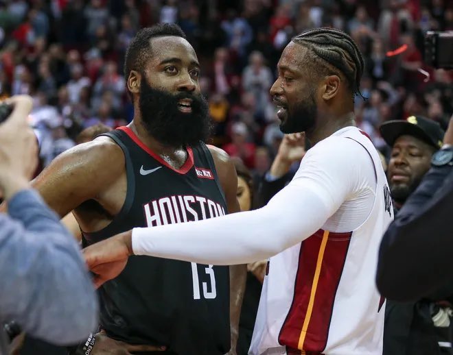 BGNHoops's tweet photo. “The only thing that was standing in James Harden’s way was KD and Steph on the same team… that mf averaged 36 in a season… I’m taking James Harden.” 

- Kendrick Perkins on the Harden vs Wade debate 

(via @RoadTrippinShow) https://t.co/nET91aKAoK