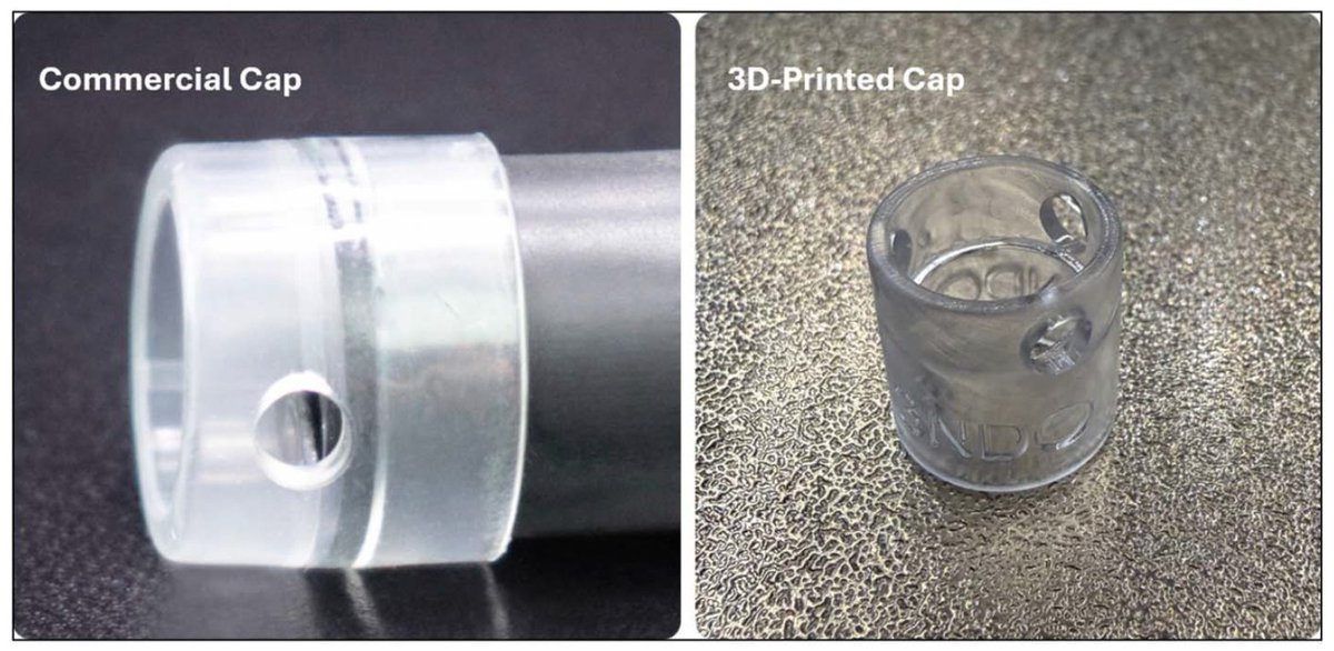 KralJan's tweet image. Our take-home: 

✅3D-printed caps matched commercial caps for efficiency &amp;amp; safety while improving ESD ergonomics 🔬 

✅Material cost was ~$0.25 vs ~$38 per cap 💸 Next step: in vivo validation 📈 

#Endoscopy
