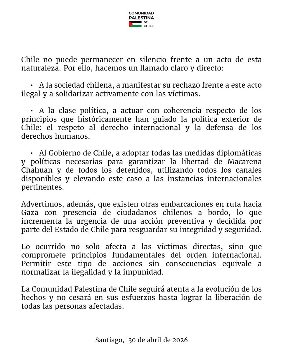 Comunidad Palestina de Chile tweet media