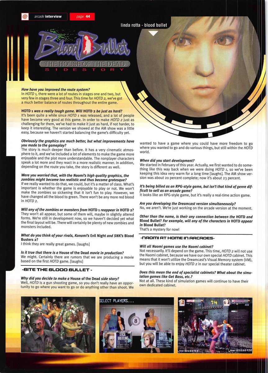 MoonPieDreams's tweet image. #Sega NAOMI Arcade 🧟 ⚾️
Interview: Rikiya Nakagawa
Gamers' Republic - Jan. '99
Pages 3⃣&amp;amp;4⃣ of 4