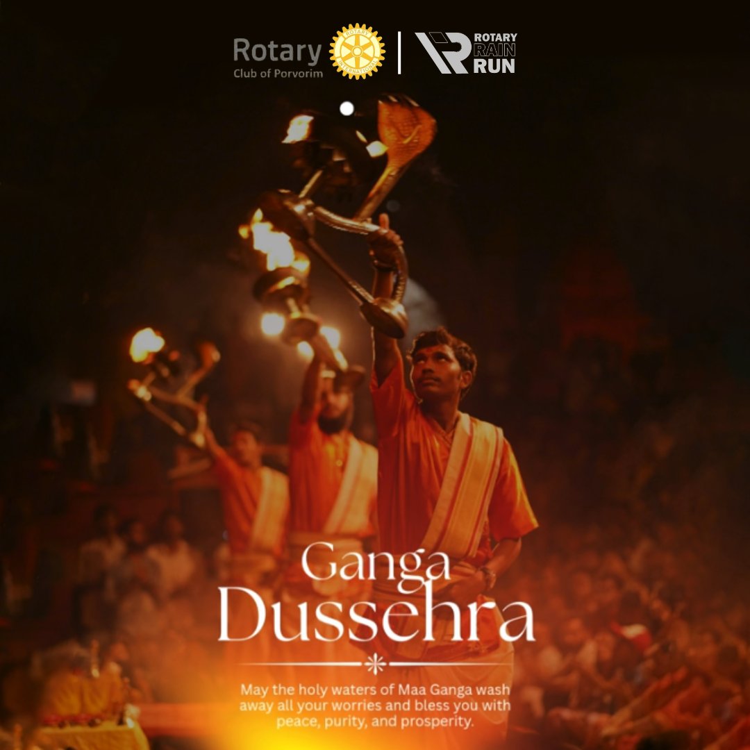 RotaryRainRun's tweet photo. On this sacred occasion of Ganga Dussehra, may Maa Ganga cleanse your worries and fill your life with peace and purity.
Wishing you prosperity, positivity, and divine blessings.
#GangaDussehra #MaaGanga #DivineBlessings https://t.co/0sXKz6hnYX