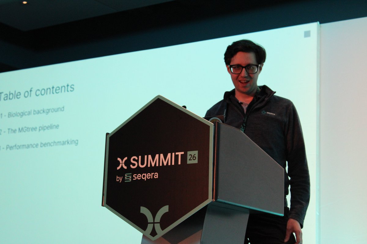 nextflowio's tweet photo. โกGreat talk by Scott Norton from @Merck on MGtree, a fast, reliable metagenomics pipeline for viral genotyping which uses full-length NGS alignments & phylogenetic analysis to classify samples of interest. #NextflowSummit https://t.co/iV1DGdx5ve