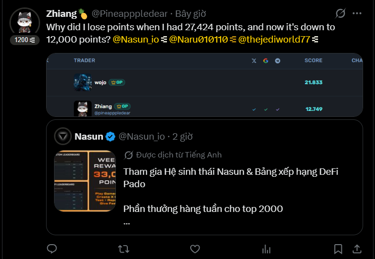 Pineapppledear's tweet photo. @Nasun_io Could you please help me resolve this issue? I haven't received an answer yet.Could you please help me resolve this issue? I haven't received an answer yet. https://t.co/sMBUE2xmU8