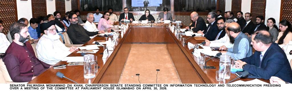 SenatePakistan's tweet image. 🇵🇰 Senate Standing Committee on IT &amp;amp; Telecommunication chaired by Senator Palwasha Mohammad Zai Khan, directs finalization of Telecom Competition Rules within a month, orders probe into network outages &amp;amp; raise concerns over social media compliance. #Senate #ITCommittee #Telecom