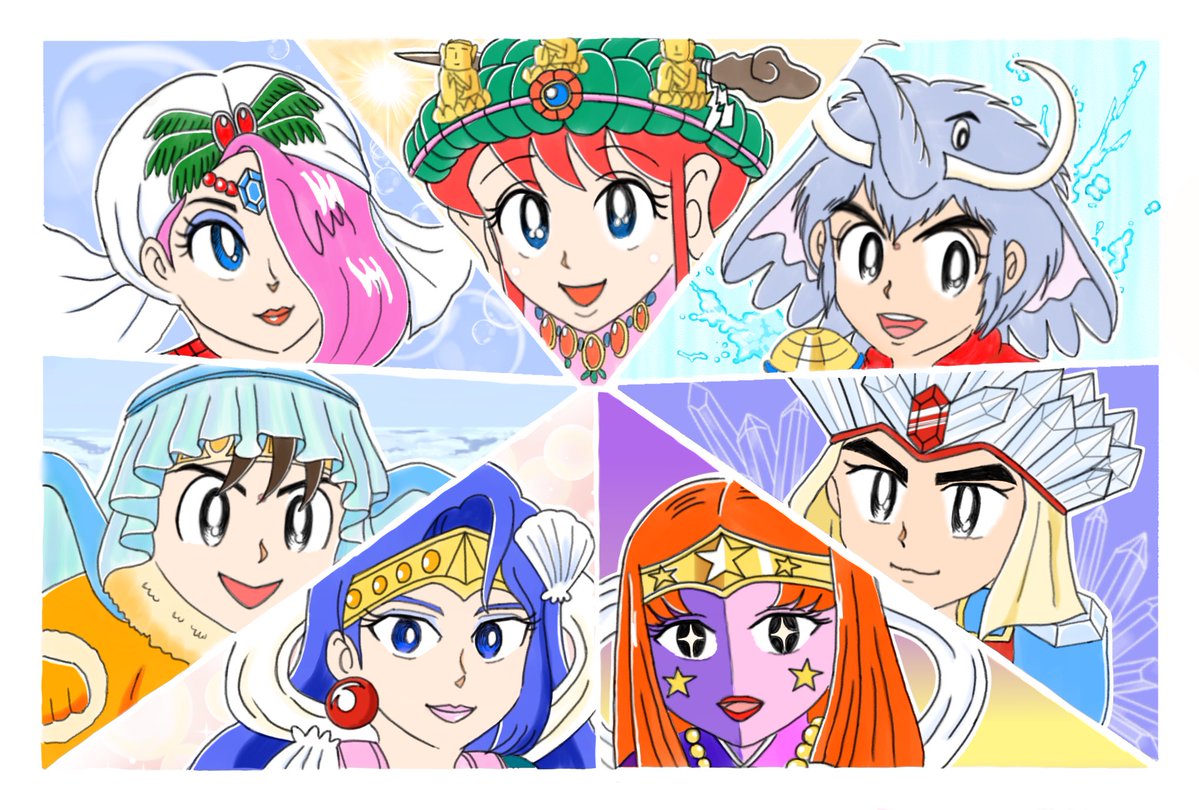 サークルカット受理いただけました🙇🏻‍♀️🙇🏻‍♀️
どこかで見たような構図（自過去絵より流用）ですが、
お祭りなので、アーチ理力カメラ目線&amp;せめてカラーにしてみました😅
 #BMゆるオンリー関東2ndサークル参加